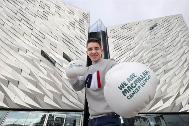 Boxer Michael Conlon launching a previous Macmillan Cancer Support 'Move More' campaign in Belfast.
