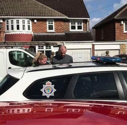 The aftermath of the collision involving Darron Gibson in Dovedale Road, Sunderland.
