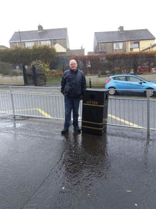 Sinn Fein Councillor Kevin Campbell pictured in the area.