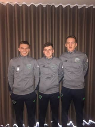 Derry City's three Republic of Ireland U21 internationals, Rory Hale, Ronan Hale and Ronan Curtis. The Hale brothers both scored debut goals in the 3-1 win over Iceland last night in Tallaght while Curtis won the man of the match award.