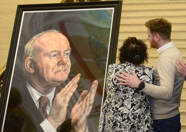 The portrait was commissioned by the Northern Ireland Assembly Commission and was painted by Belfast artist Tony Bell