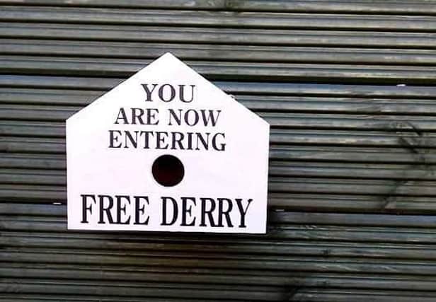Joe Sweeneys Free Derry bird box.