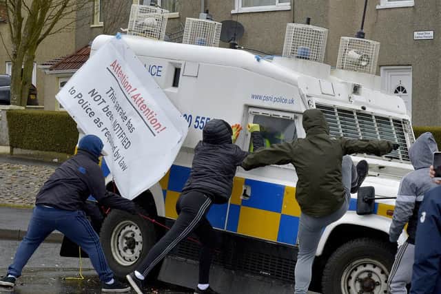 PSNI attacked.