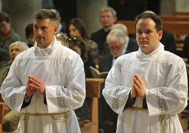 The two ordinandi from left to right: Anthony Briody, Diocese of Raphoe, Declan McGeehan, Diocese of Derry.