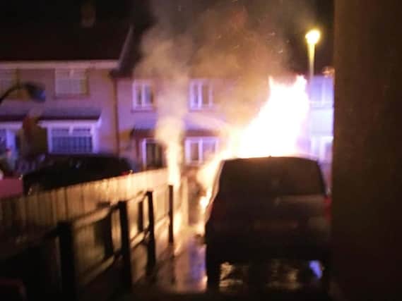The fire at Councillor Campbell's home - Sinn Fein Facebook