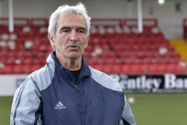 Legendary French international manager, Raymond Domenech giving advice to Derry City's youngsters at Brandywell.