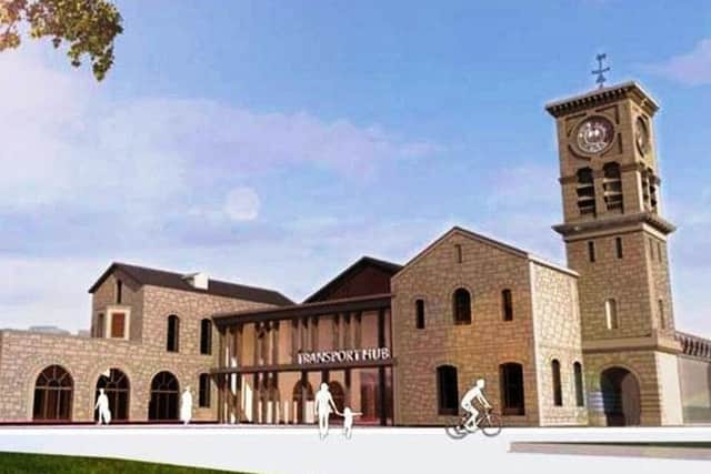 An artist's impression of how the proposed new transport hub will look
