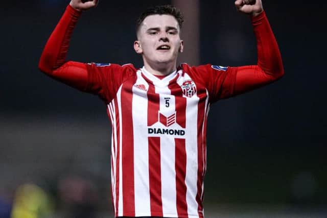 Derry City's Ronan Hale fired home their second goal at the Showgrounds, on Saturday night.