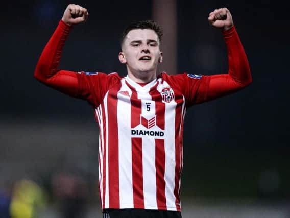 Derry City's Ronan Hale fired home their second goal at the Showgrounds, on Saturday night.