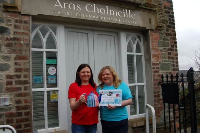 Sisters Shannon Healy and Rosaleen Doherty are hosting a coffee morning at the Aras Colmcille Centre (Wee Nuns School, Long Tower Church), on April 14, from 11 - 2 p.m. All welcome (Picture Ivor Doherty