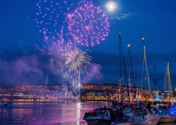 The fireworks over the River Foyle as part of the Martime Festival in 2016. Picture Martin McKeown. Inpresspics.com. 16.07.16