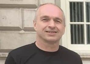 Limavady man Stephen Heaney pictured on the morning of the marathon.