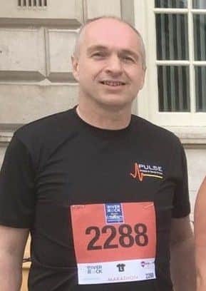 Limavady man Stephen Heaney pictured on the morning of the marathon.