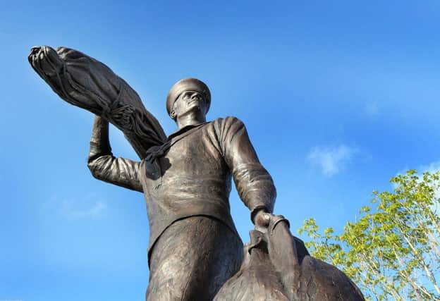 The 'International Sailor' statue at Ebrington Square was unveiled during the 70th anniversary commemorations of the Battle of the Atlantic.