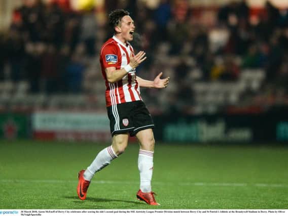 Derry City midfielder, Aaron McEneff struck twice as the home side saw off a stubborn Bray.