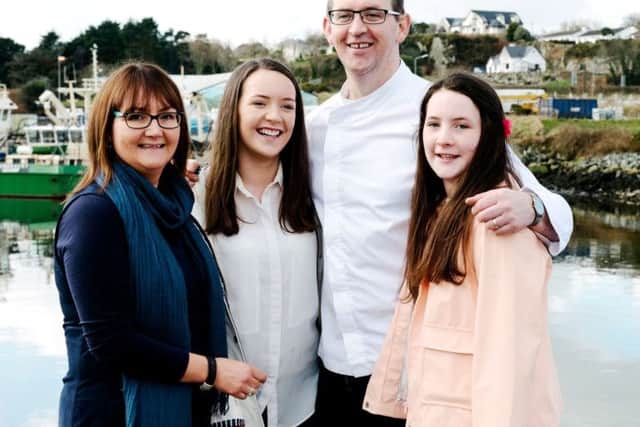 Brian McDermott with his family. From left, Brenda, Niamh and Aoife.