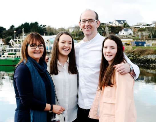 Brian McDermott with his family. From left, Brenda, Niamh and Aoife.