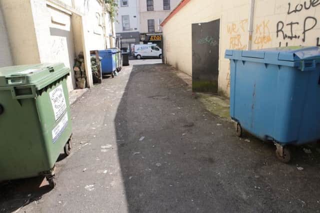 The William Street laneway following the clean-up.