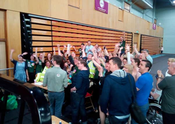 The Yes campaigners following the Referendum results at the Count Centre in Letterkenny.