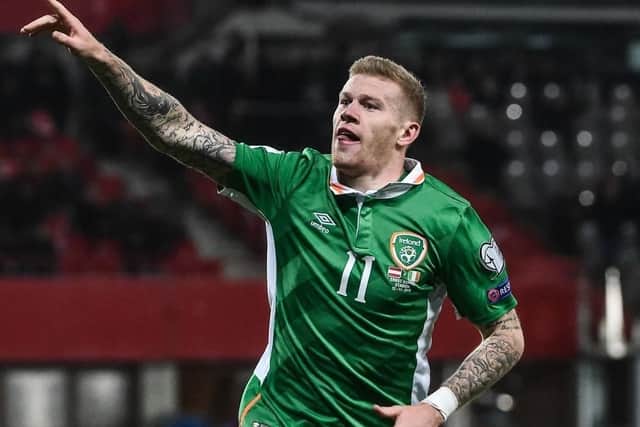Derry's James McClean in the green of Ireland