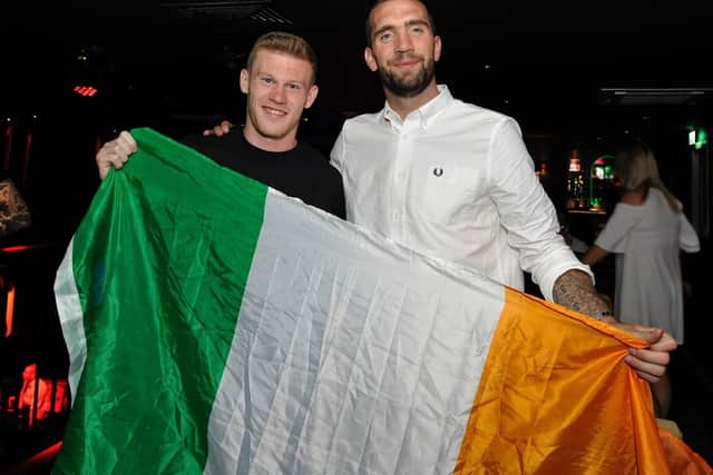 Derry's James McClean and Shane Duffy