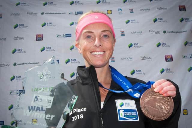 Mayo's Heather Noone was the first female home in her first ever marathon.