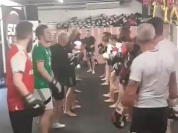 Strike Martial Arts Academy members say happy birthday in their own special way. (Video: Strike Martial Arts Academy)