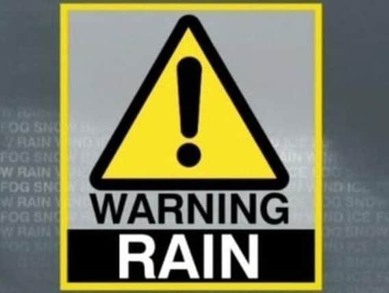 A yellow weather warning for Northern Ireland.