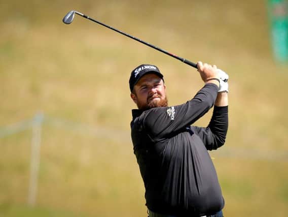 Shane Lowry during practice on Tuesday at Ballyliffin