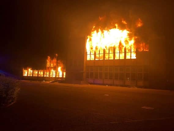 The Northern Ireland Fire and Rescue Service is advising people living nearby to keep doors and windows shut. (Photo: PSNI)
