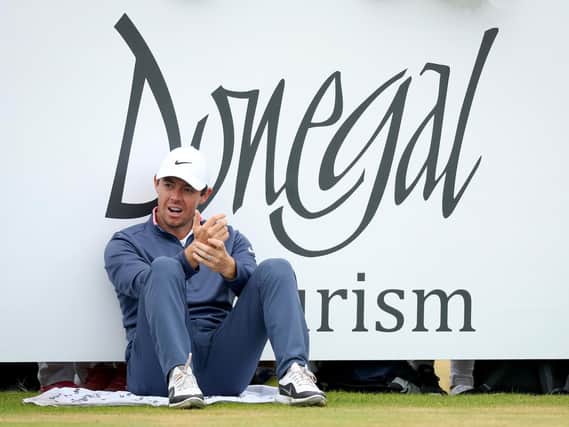 Rory McIlroy waits on the 10tjh teebox