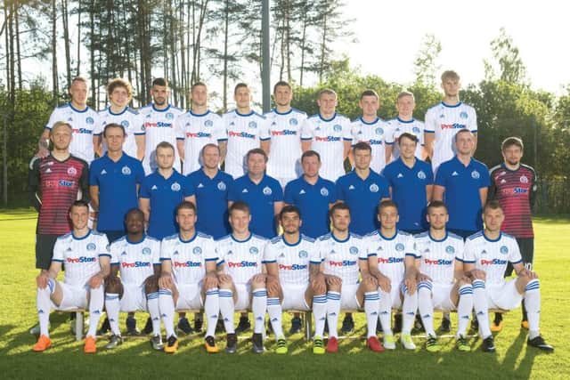 The Dinamo Minsk team which faces Derry City at Brandywell this Thursday night.