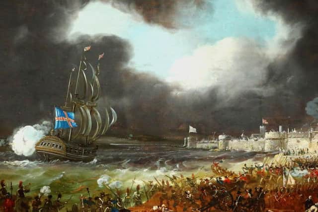 A depiction of the Relief of Derry.