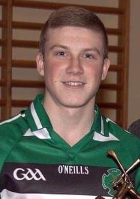 AodhÃ¡n O'Donnell pictured with the Under-16 Player of the Year trophy he won back in 2013.