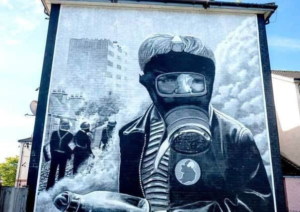 'The Petrol Bomber' mural in the Bogside.