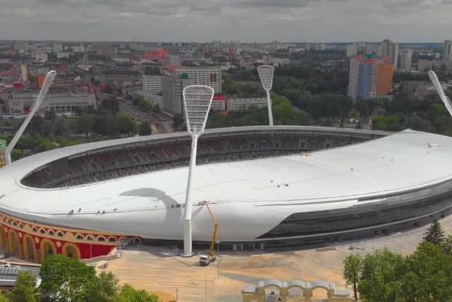The redeveloped Dinamo Stadium, home of the Belarus national team and Dinamo Minsk.