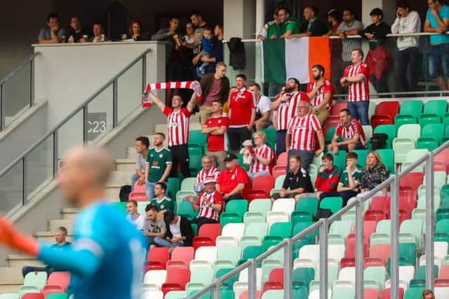 Kenny Shiels praised the Derry City supporters who made the long trip to Belarus.