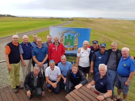 The visiting PSP clipper crew enjoying the course at Greencastle Golf Club last week.
