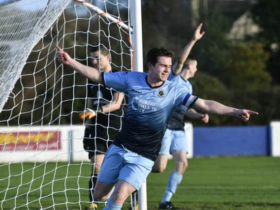 Institute striker Michael McCrudden fired home the winner against Newry City.