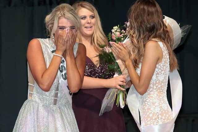 Miss Universe Donegal Grainne Gallanagh (Left)  who was crowned winner of Miss Universe Ireland 2018 at the Mansion House. Picture: Brian McEvoy