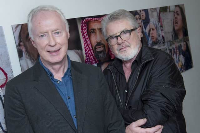 John McColgan Photographer and  Ã‰amonn Meehan Executive Director TrÃ³caire  pictured at the launch of This Is Palestine, a photography exhibition by John McColgan in association with TrÃ³caire. 
Image By Gerard McCarthy