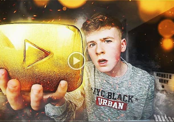 Adam Beales has joined the A-List of YouTubers after acheivinig the Gold Play Button