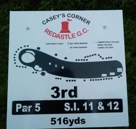 Redcastle's third tee-box renamed Casey's Corner in honour of the late Ben Casey.
