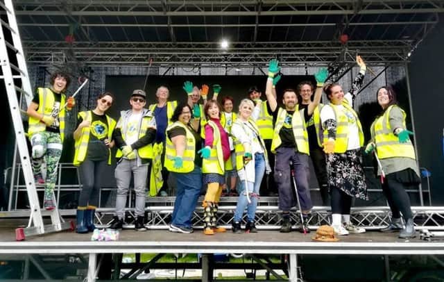 Ruth O'Callaghan, (front row, fourth from right) pictured with members of Zero Waste NW at the recent Stendhal Festival