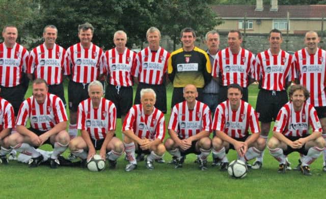 Derry City Legends who took part in a football match against a Zest Select at the Showgrounds to raise funds for the local charity. 0809JM02