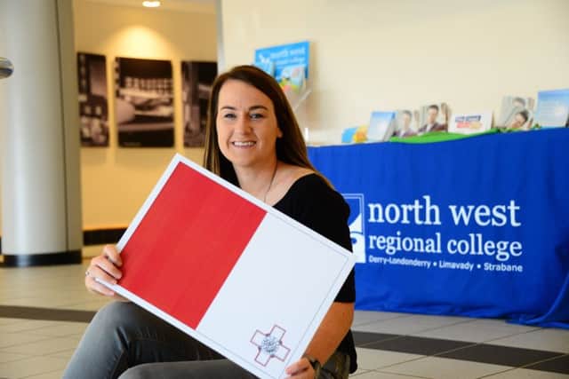 Assistant Team Leader with the Princes Trust Training Programme at North West Regional College, Kathy McLaughlin who recently travelled to Malta with Erasmus +.