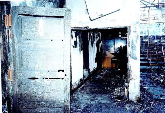 The interior of the Stardust nightclub after it burned down in 1981.