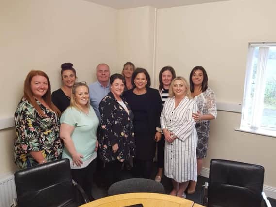 Sinn Fein representatives with members of Fairness IN-Fertility.