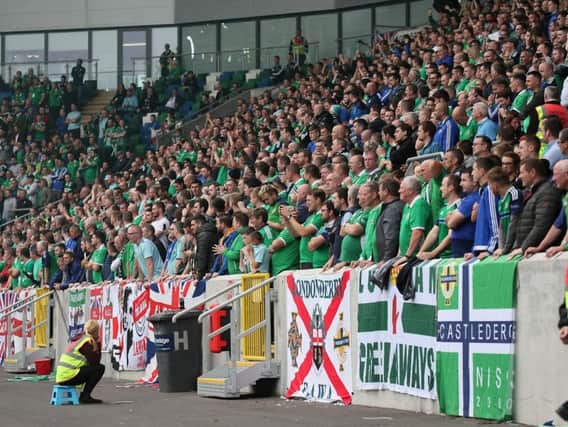 Northern Ireland supporters. (Photo: Pacemaker/David Macginnis)