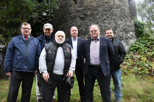 The Derry Tower Heritage Group (DTHG). From left Ian Bartlett, Ken McCormack, Roy Hamilton, Stephen Doherty, Ivor Doherty and Peter Hamilton. Absent from photo is Maurice Harron.